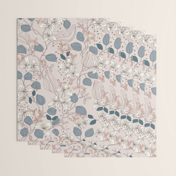 Floral elegance relaxed subtle contrasts Wrapping Paper Gallery Image 3