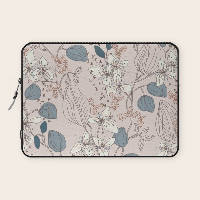 Floral elegance relaxed subtle contrasts Laptop Sleeve Gallery Image 1
