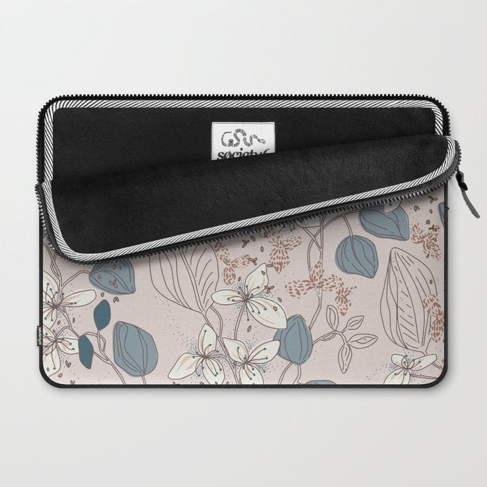 Floral elegance relaxed subtle contrasts Laptop Sleeve Gallery Image 2