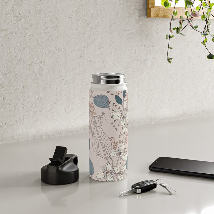 Floral elegance relaxed subtle contrasts Water Bottle Gallery Image 4