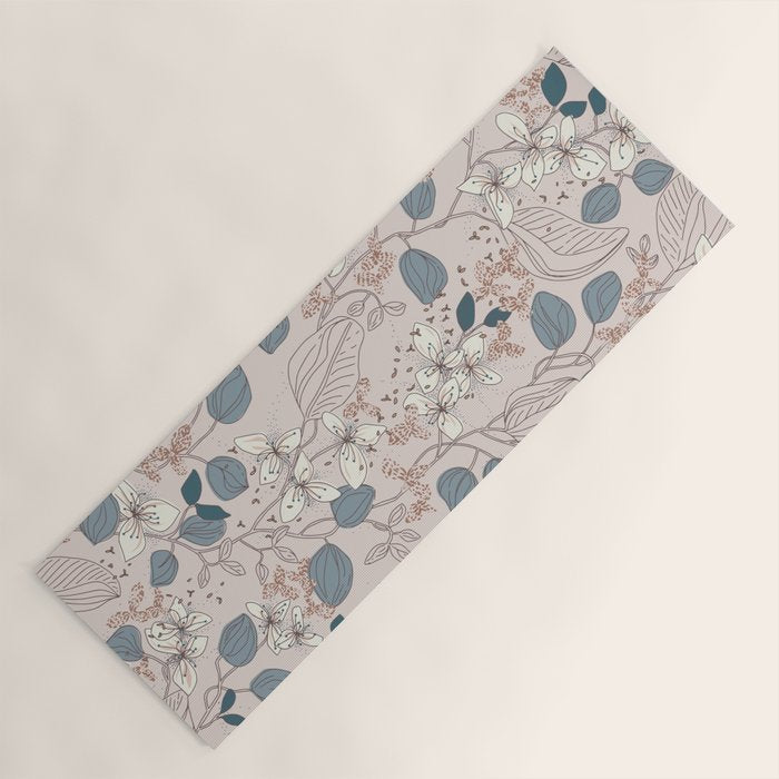 Floral elegance relaxed subtle contrasts Yoga Mat Gallery Image 1