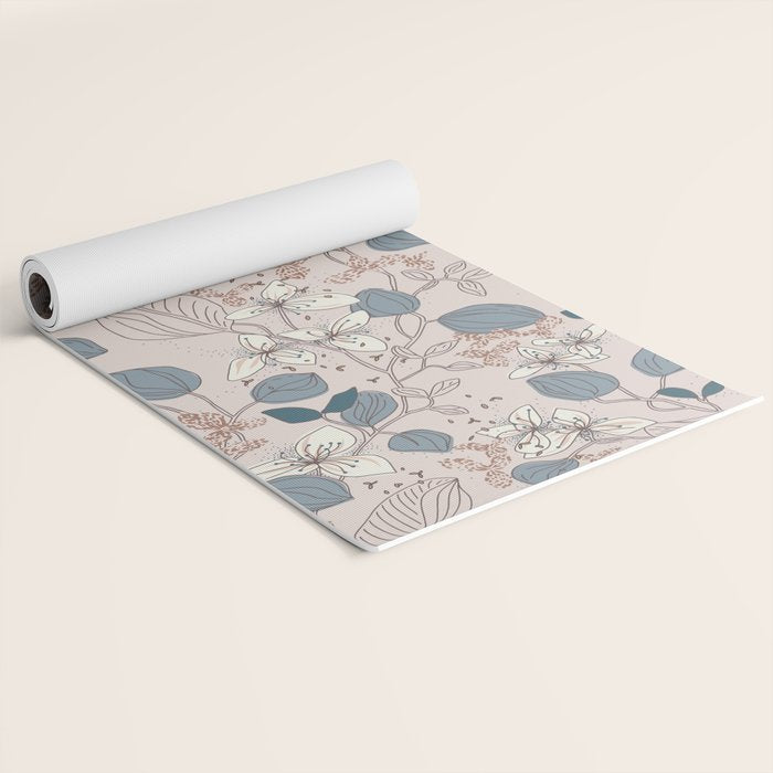 Floral elegance relaxed subtle contrasts Yoga Mat Gallery Image 2