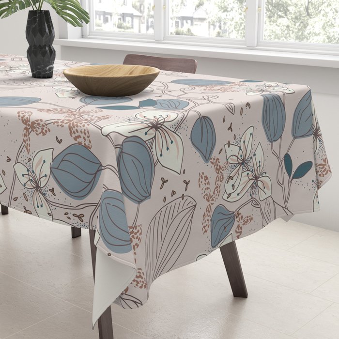 Floral elegance relaxed subtle contrasts Tablecloth Gallery Image 3