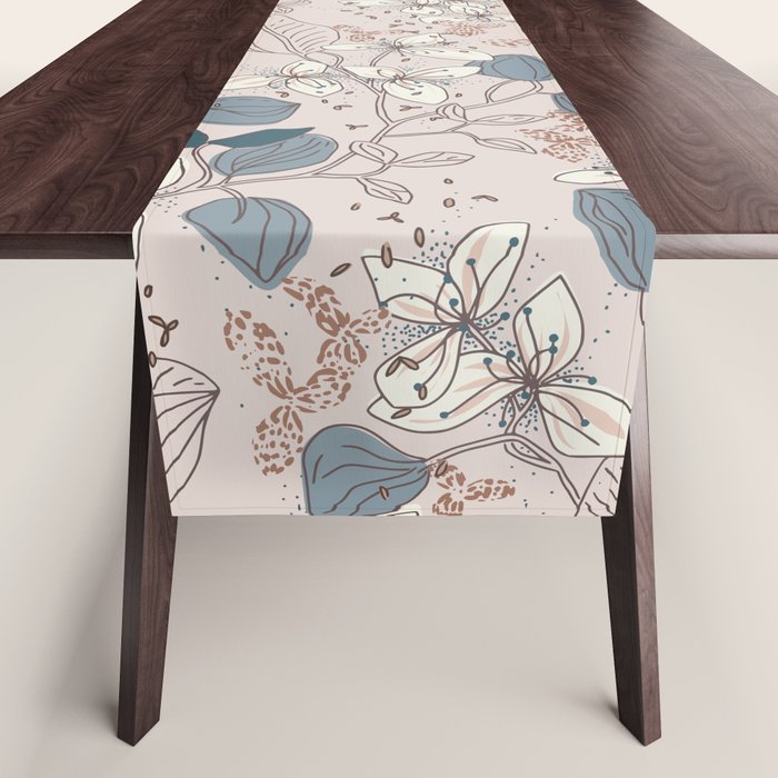 Floral elegance relaxed subtle contrasts Table Runner Gallery Image 1
