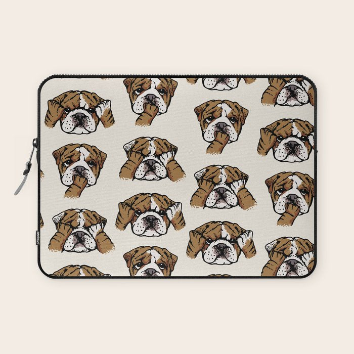 No Evil English Bulldog Laptop Sleeve Gallery Image 1