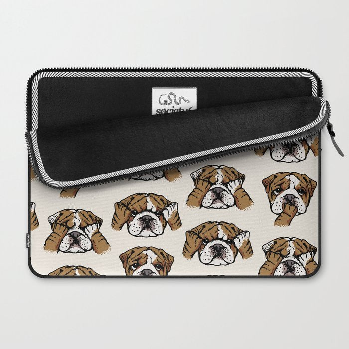No Evil English Bulldog Laptop Sleeve Gallery Image 2