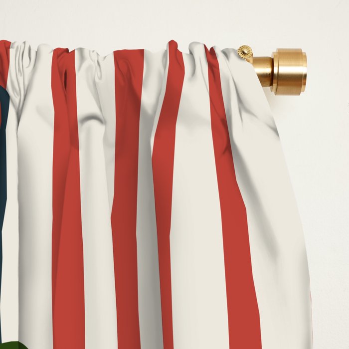 Christmas Stocking Red Window Curtain Gallery Image 2