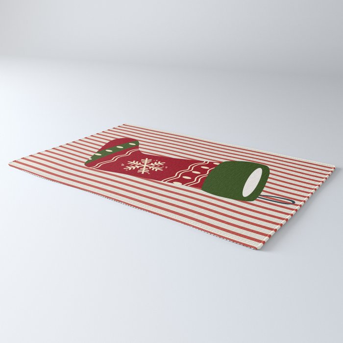 Christmas Stocking Red Rug Gallery Image 3