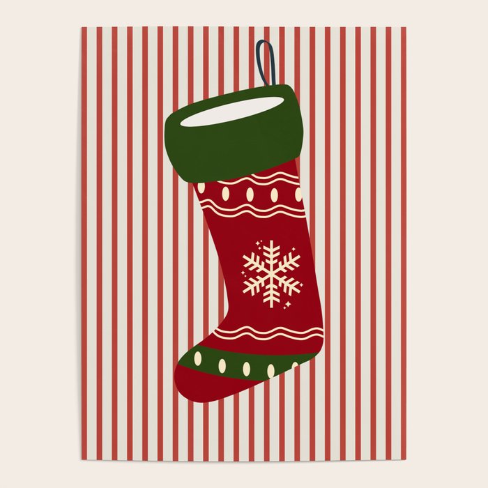 Christmas Stocking Red Poster Gallery Image 4