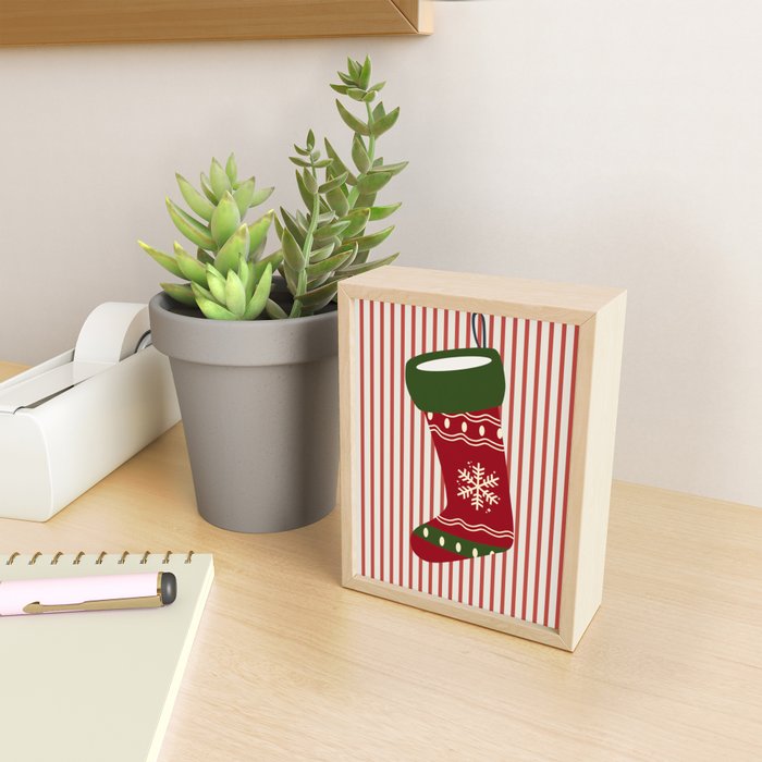 Christmas Stocking Red Mini Art Print Gallery Image 2
