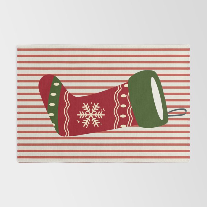 Christmas Stocking Red Rug Gallery Image 2