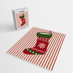 Christmas Stocking Red Jigsaw Puzzle Gallery Image 2
