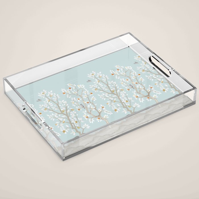 Citrus Grove Mural in Mist Acrylic Tray Gallery Image 1