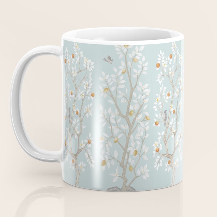 Citrus Grove Mural in Mist Coffee Mug Gallery Image 3