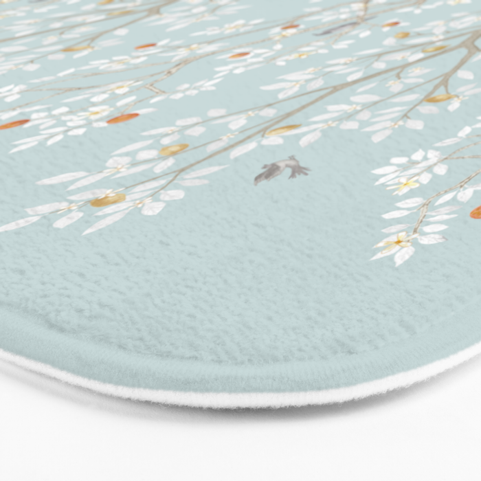 Citrus Grove Mural in Mist Bath Mat Gallery Image 3