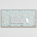Citrus Grove Mural in Mist Desk Mat Gallery Image 1