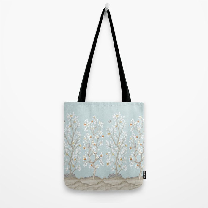 Citrus Grove Mural in Mist Tote Bag Gallery Image 2