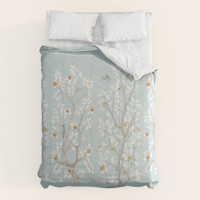Citrus Grove Mural in Mist Comforter Gallery Image 1