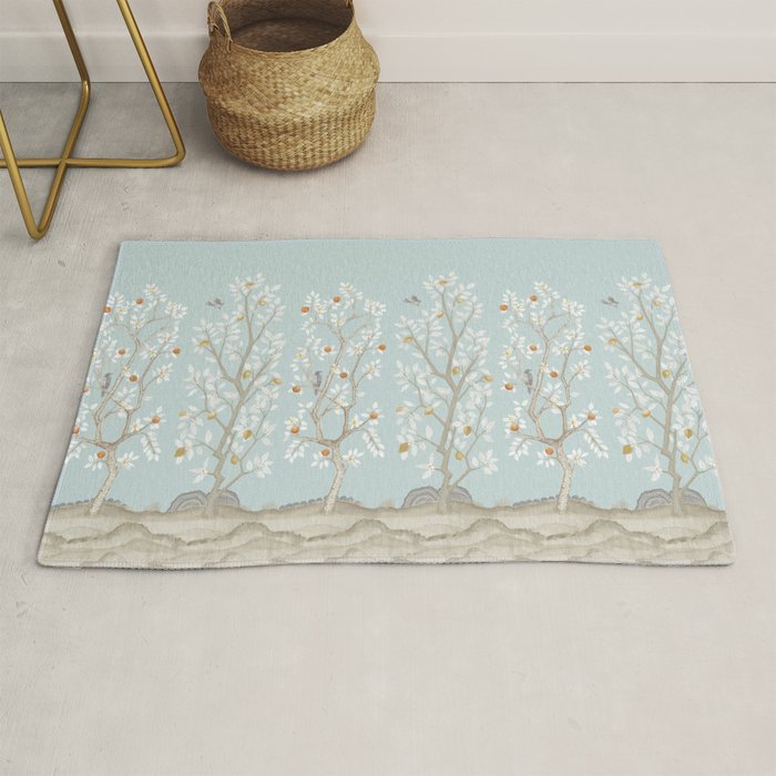 Citrus Grove Mural in Mist Rug Gallery Image 1