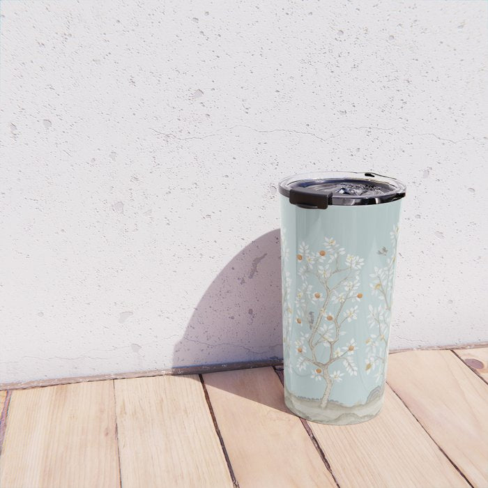Citrus Grove Mural in Mist Travel Mug Gallery Image 4