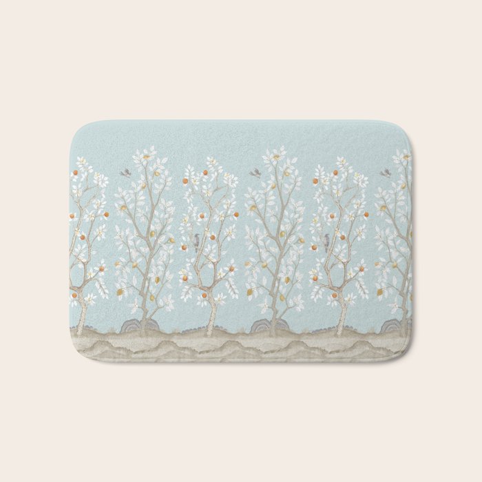 Citrus Grove Mural in Mist Bath Mat Gallery Image 1