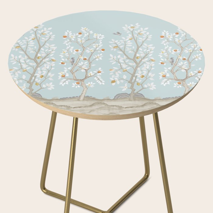 Citrus Grove Mural in Mist Side Table Gallery Image 2