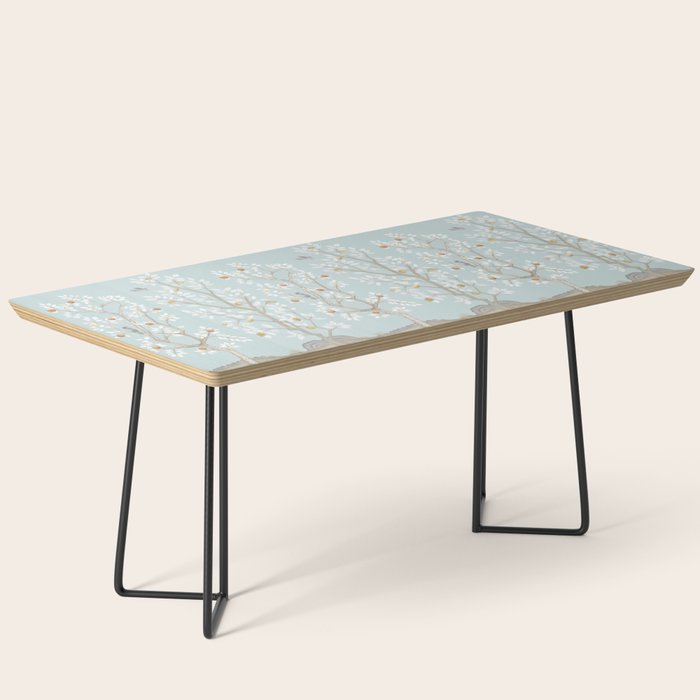 Citrus Grove Mural in Mist Coffee Table Gallery Image 1