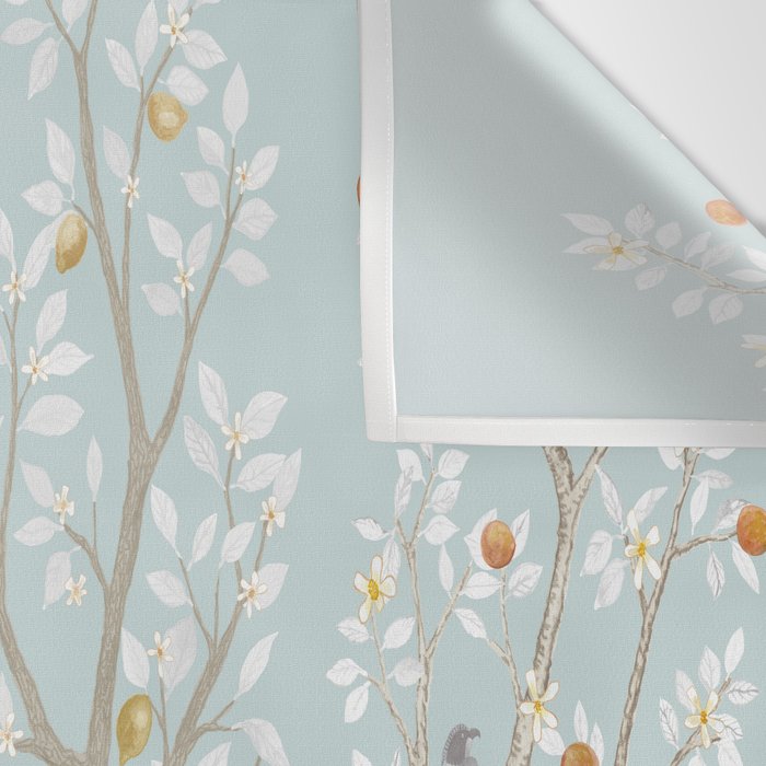 Citrus Grove Mural in Mist Wall Tapestry Gallery Image 3