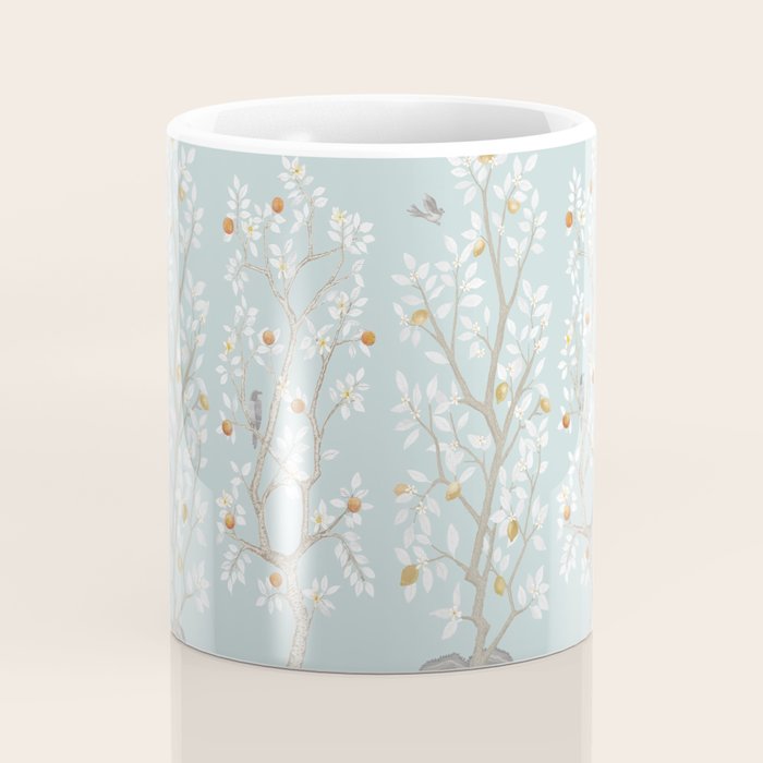 Citrus Grove Mural in Mist Coffee Mug Gallery Image 4