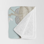 Citrus Grove Mural in Mist Throw Blanket Gallery Image 3