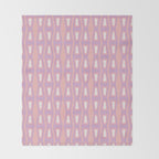 Pink Asymetrical Geometric Throw Blanket Gallery Image 2