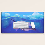 Beluga and Narwhal Desk Mat Gallery Image 1