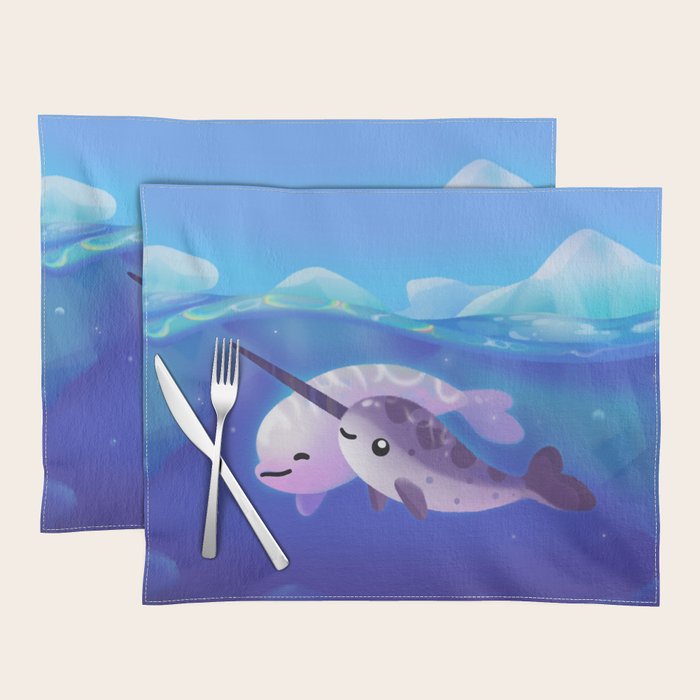 Beluga and Narwhal Placemat Gallery Image 1