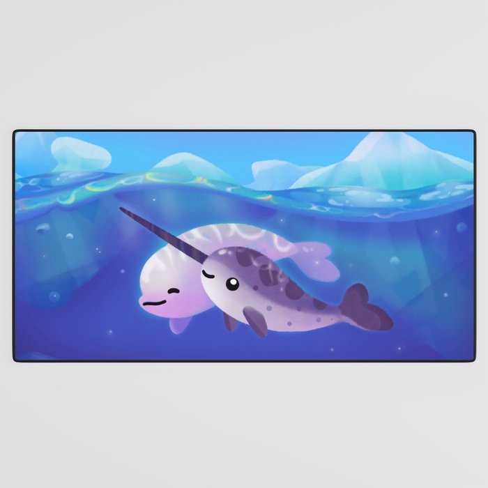 Beluga and Narwhal Desk Mat Gallery Image 3