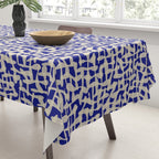 Playful strokes #3 / Beige on Blue Tablecloth Gallery Image 3