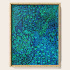 Peacock Watercolor Painting Serving Tray Gallery Image 1
