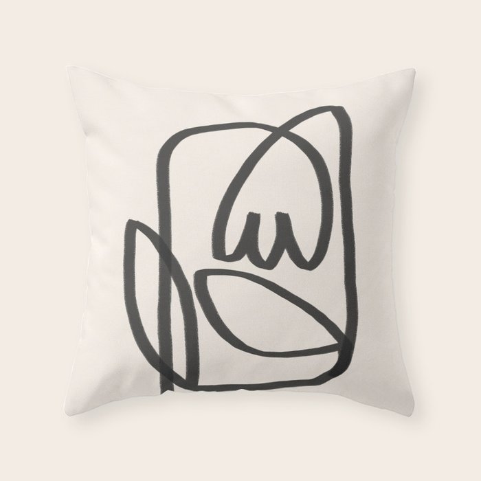 Abstract Tulip Throw Pillow Gallery Image 6
