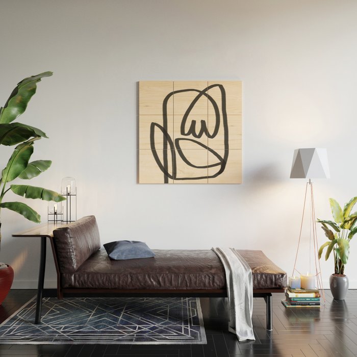 Abstract Tulip Wood Wall Art Gallery Image 2