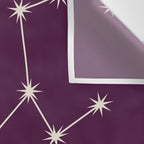 Taurus Zodiac Star Constellation Line Art Plum Purple Wall Tapestry Gallery Image 3