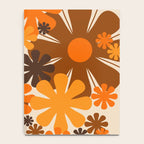 Bloom Retro 70s Brown and Orange Flowers in Vase Notebook Gallery Image 4