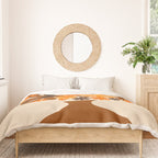 Bloom Retro 70s Brown and Orange Flowers in Vase Duvet Cover Gallery Image 3