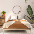 Bloom Retro 70s Brown and Orange Flowers in Vase Comforter Gallery Image 3
