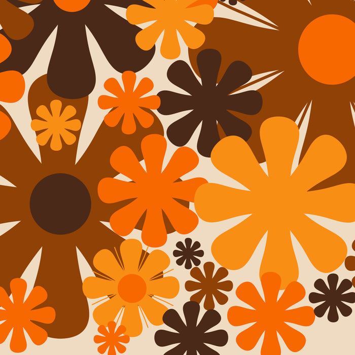 Bloom Retro 70s Brown and Orange Flowers in Vase Coffee Mug Gallery Image 2