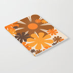 Bloom Retro 70s Brown and Orange Flowers in Vase Notebook Gallery Image 2