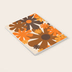 Bloom Retro 70s Brown and Orange Flowers in Vase Notebook Gallery Image 3