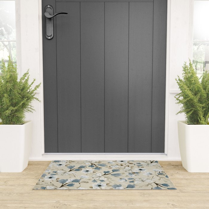 Flowers and Butterflies Welcome Mat Gallery Image 3