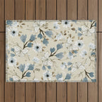 Flowers and Butterflies Outdoor Rug Gallery Image 1