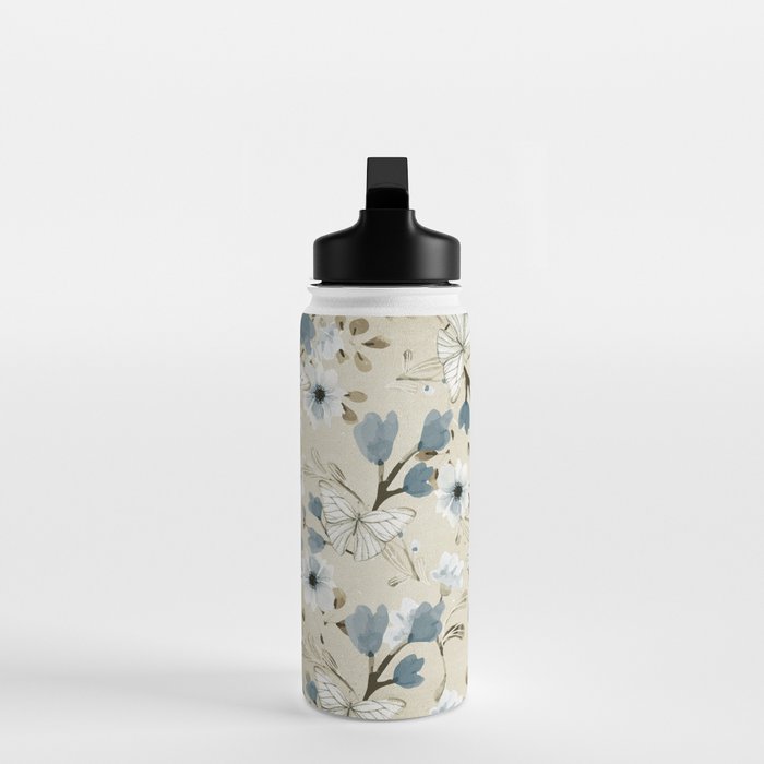 Flowers and Butterflies Water Bottle Gallery Image 3