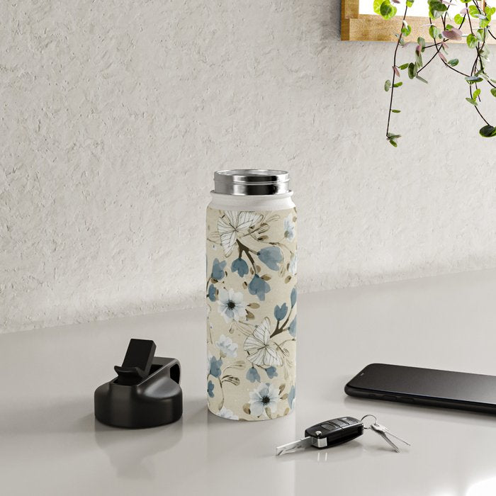 Flowers and Butterflies Water Bottle Gallery Image 5