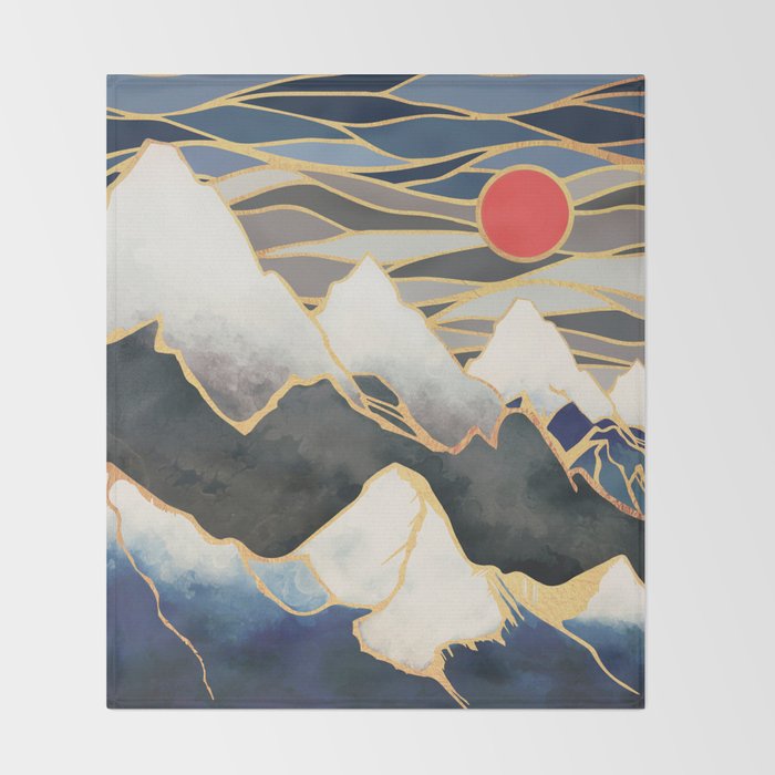 Ice Mountains Throw Blanket Gallery Image 2